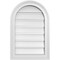 Ekena Millwork Round Top Surface Mount PVC Gable Vent: Functional, w/ 2"W x 1-1/2"P Brickmould Frame, 16"W x 24"H GVPRT16X2402SF - alternate 1